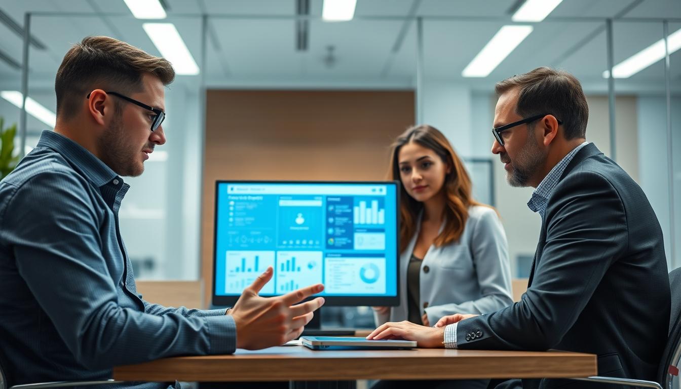 AI software company team and business technology strategy